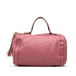 Gucci Soho Interlocking GG Boston Bag Handbag Pink Leather